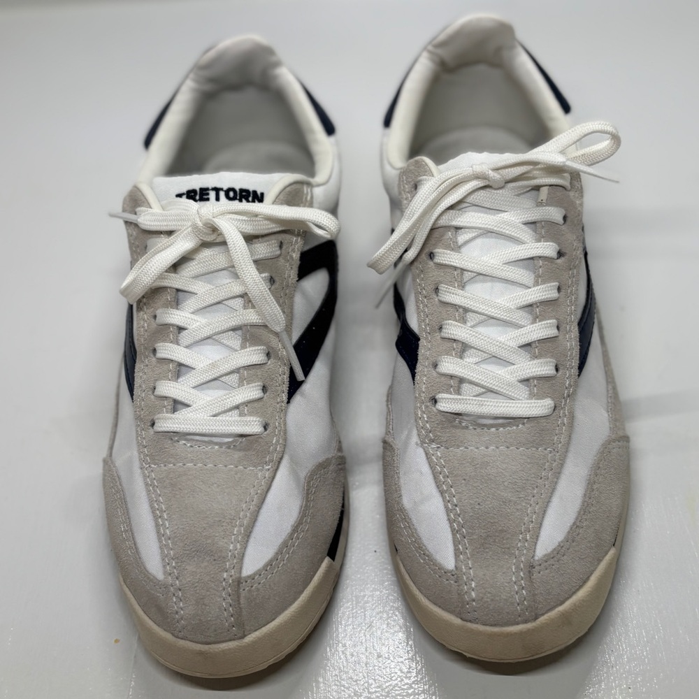 Tretorn Nylite Sneakers Women’s 8 White Gray Suede Leather Casual Retro Trainer - Picture 5 of 14